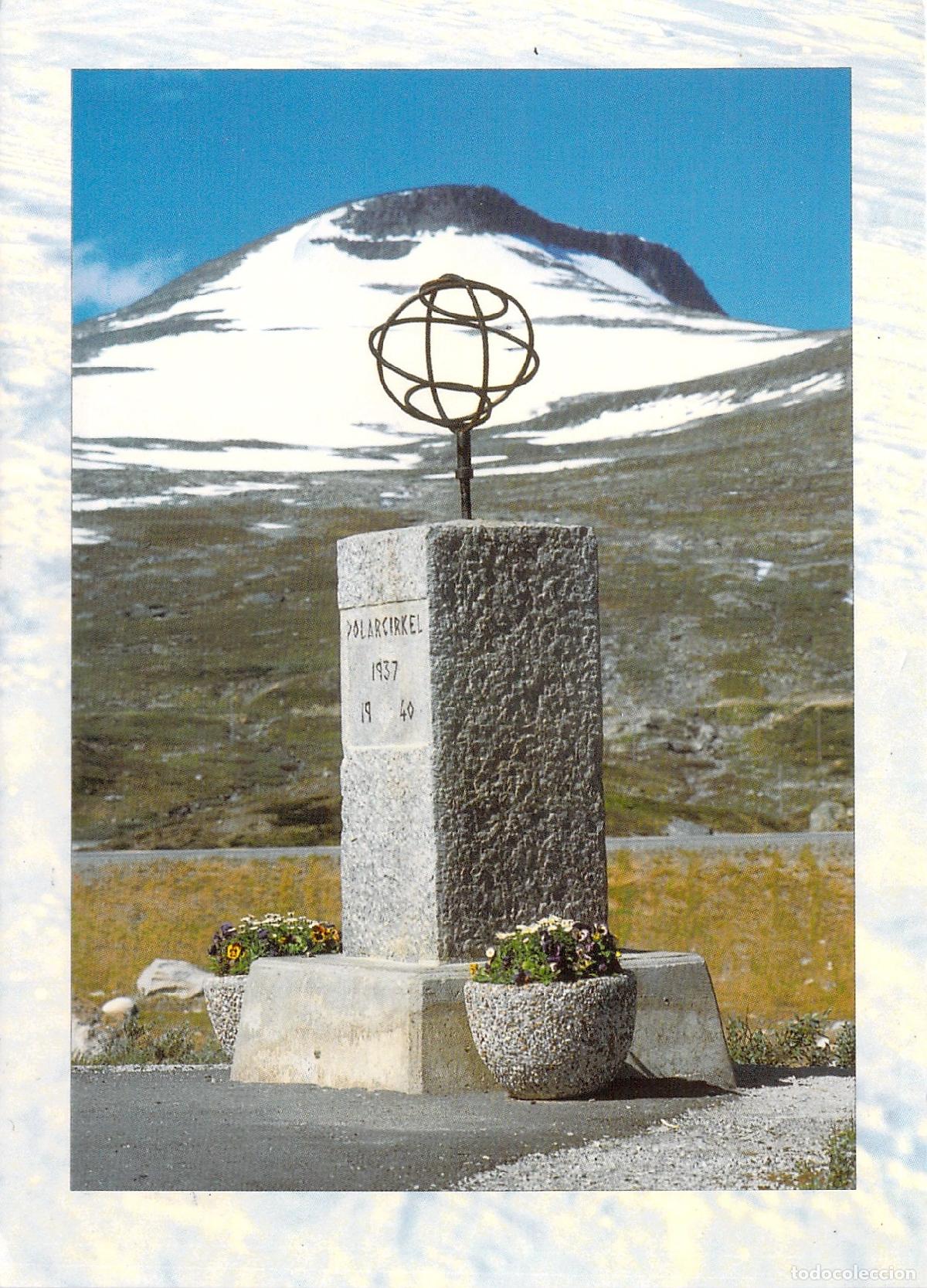 Cartes Postales: Postal Monumento del C&iacute;rculo Polar &Aacute;rtico en Saltfjellet Noruega