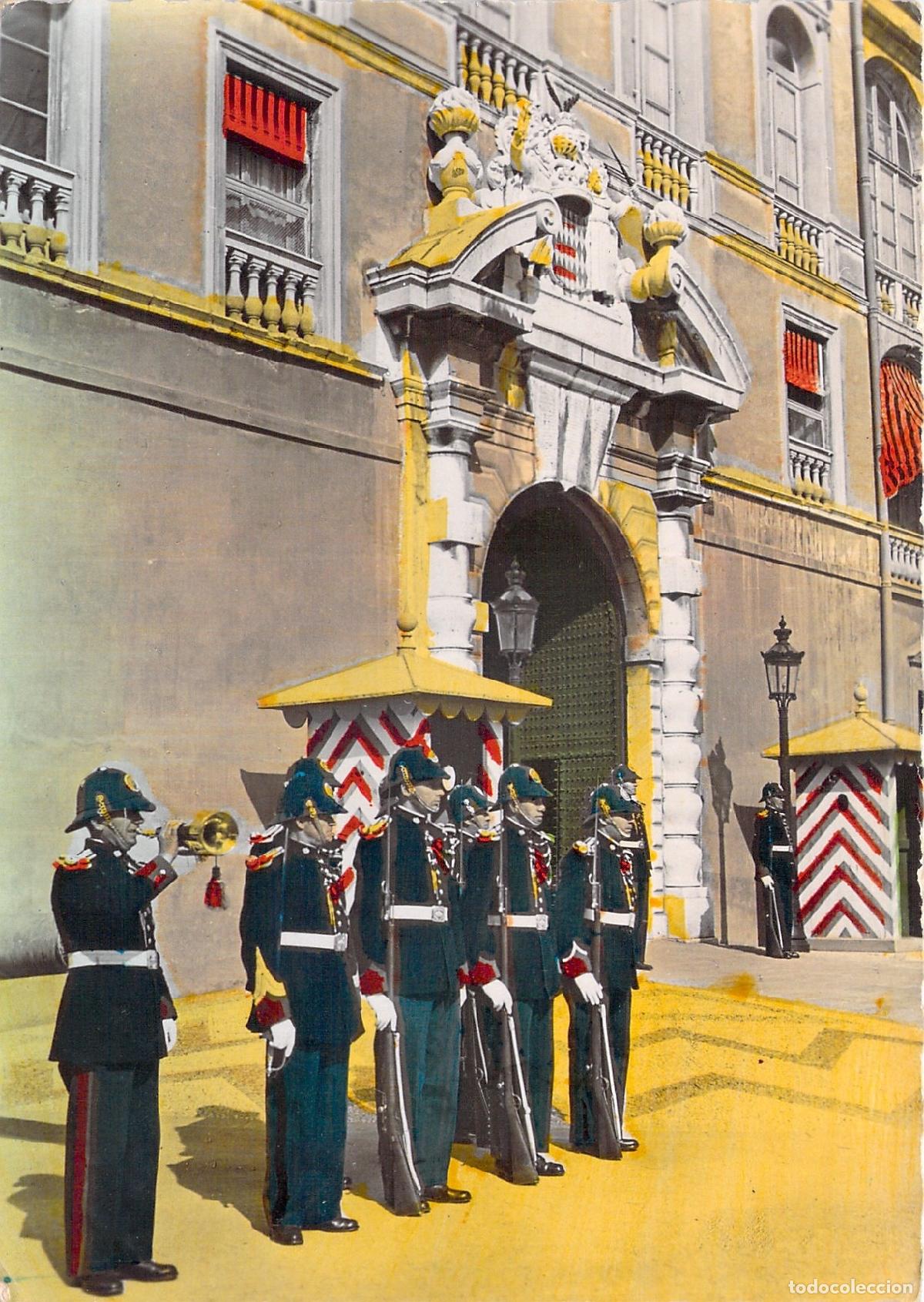 Cartes Postales: Postal de la Guardia del Pr&iacute;ncipe ante el Palacio de M&oacute;naco