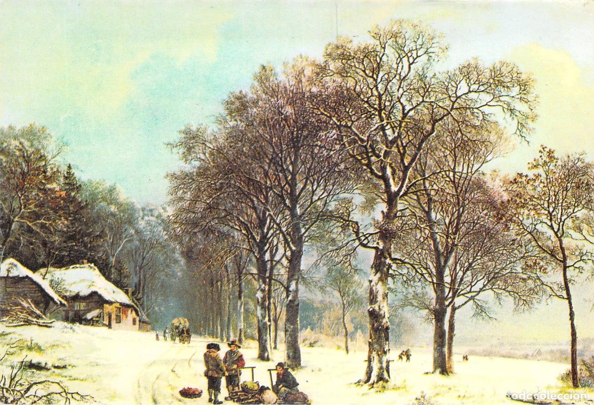 Cartes Postales: Postal de Arte Les Ramasseurs de Bois por B.C. Koekkoek Rijksmuseum