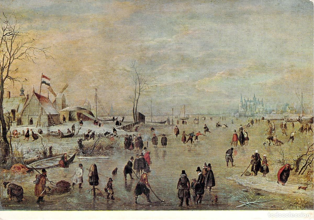 Cartes Postales: Postal Rijksmuseum Amsterdam Hendrick Avercamp Paisaje de Invierno