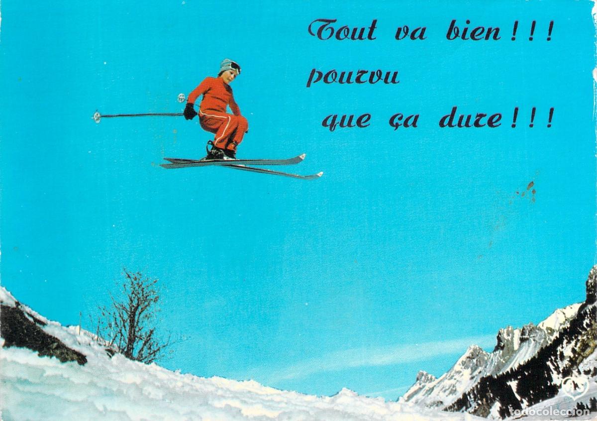 Postais: Postal de Andorra l'Hivern Esquiador Saltando Deportes de Invierno