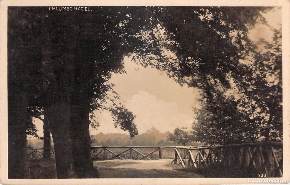 Postkarten: Postal de Chlumec nad Cidlinou, Checoslovaquia, Paisaje con Parque y Valla