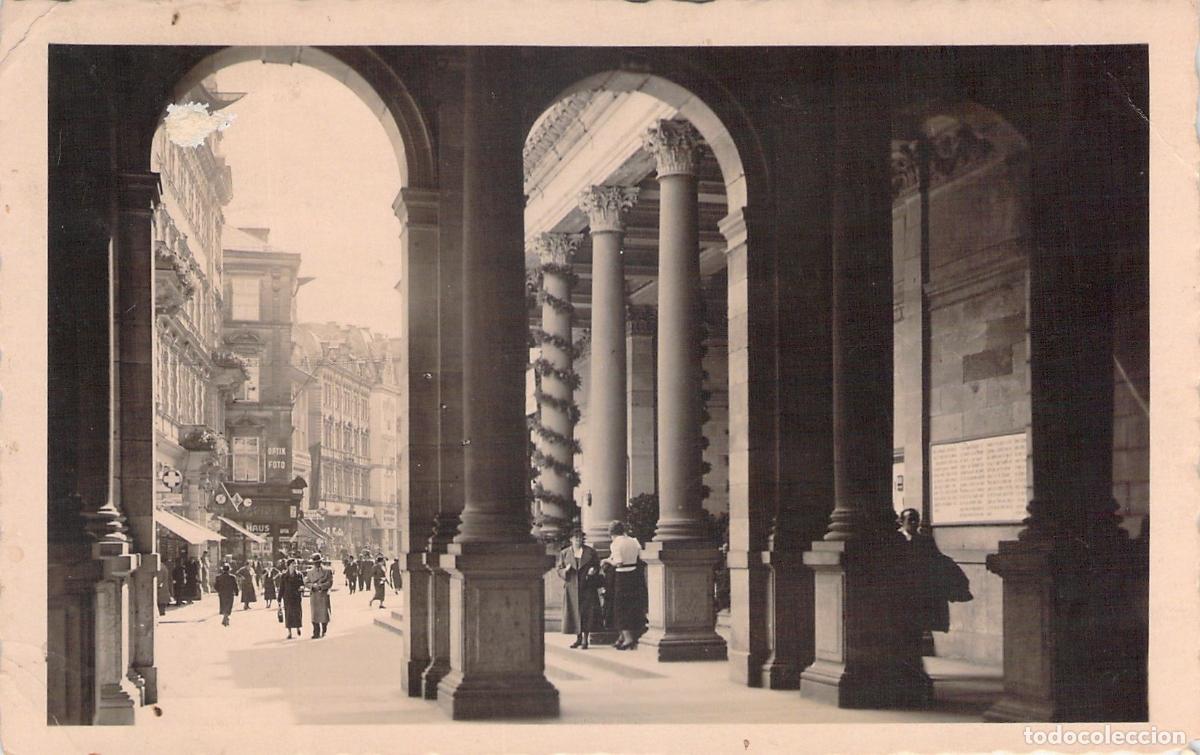 Cartoline: Postal de la Columnata del Molino en Karlovy Vary Carlsbad