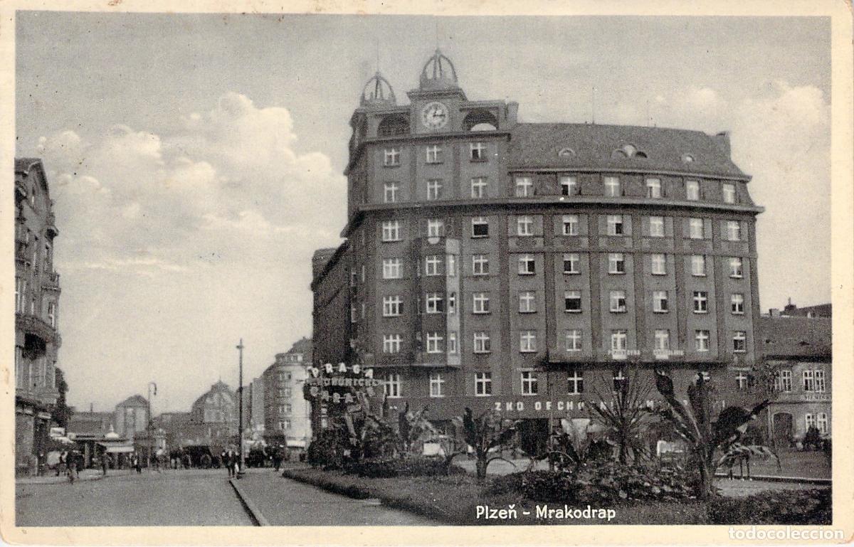 Postales: Postal de Plzeň - Edificio Mrakodrap, Checoslovaquia - Foto 1