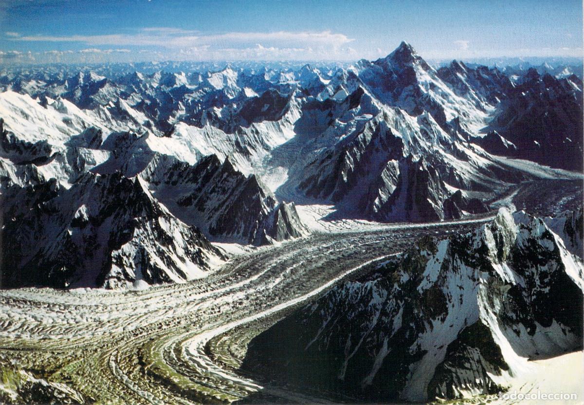Postales: Postal Glaciar del Baltoro y Cordillera del Karak&oacute;rum, Pakist&aacute;n