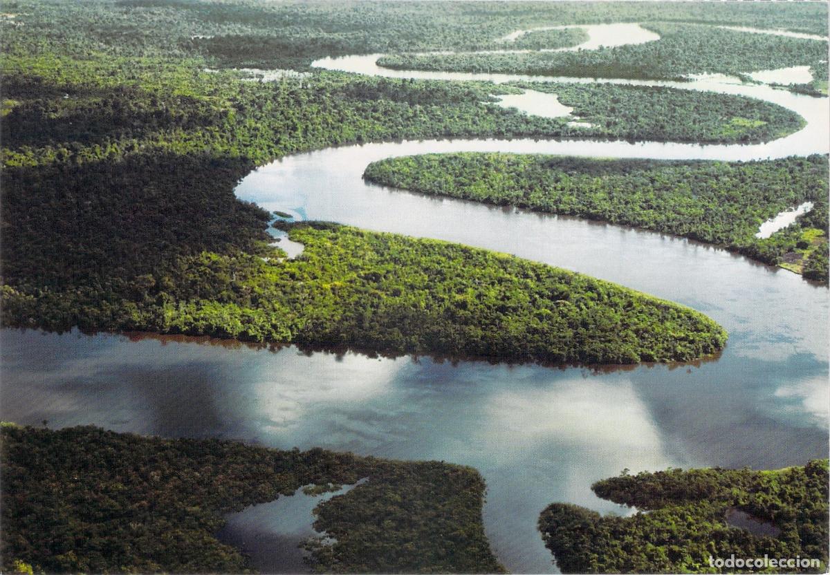 Postales: Postal de Vista A&eacute;rea del R&iacute;o Amazonas en Per&uacute; - Foto 1