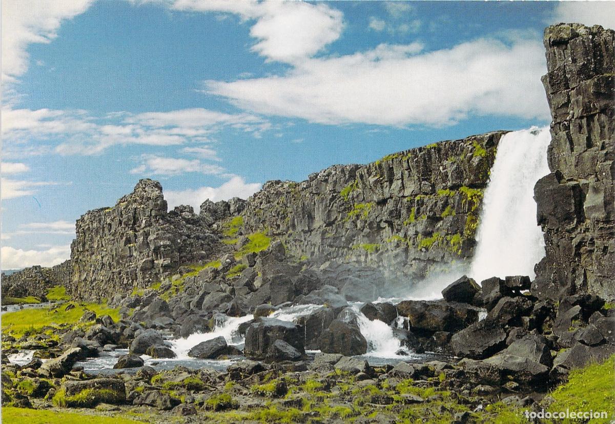 Postales: Postal del Parque Nacional de &THORN;ingvellir en Islandia
