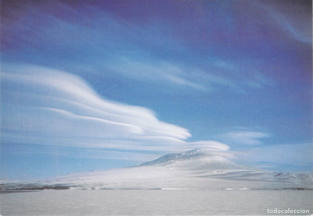 Postales: Postal de la Ant&aacute;rtida con Vista del Volc&aacute;n Monte Erebus - Foto 1