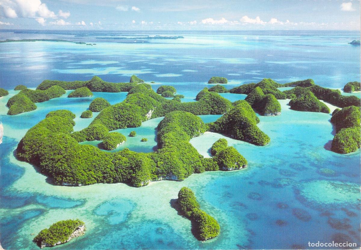 Postales: Postal Parque Nacional Seventy Islands Palau Vista A&eacute;rea