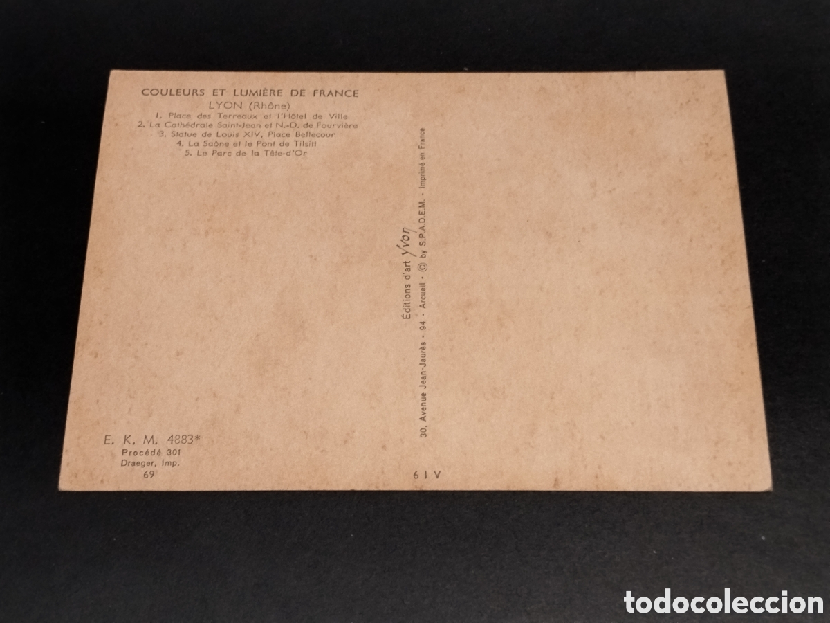Postales: Postal LYON (Rh&ocirc;ne)... - Foto 2