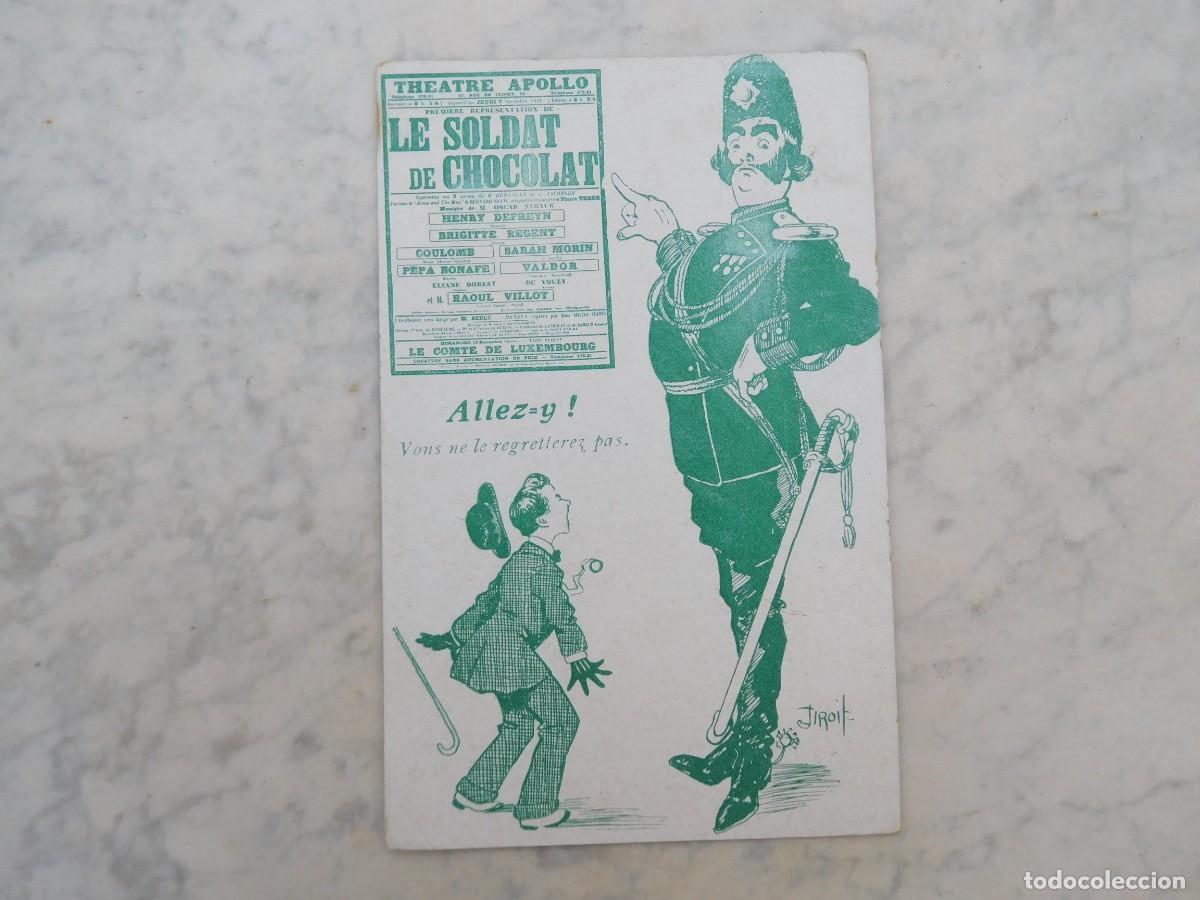 Postales: Postal antigua le soldat de chocolat - Foto 1