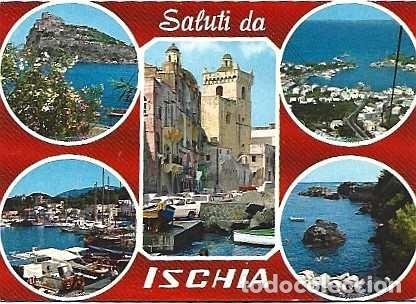 Postales: Italia y Marcofilia, Saludos desde Ischia, Multi, Porto de Ischia a R&uuml;tihof Suisse 1984 (8315)