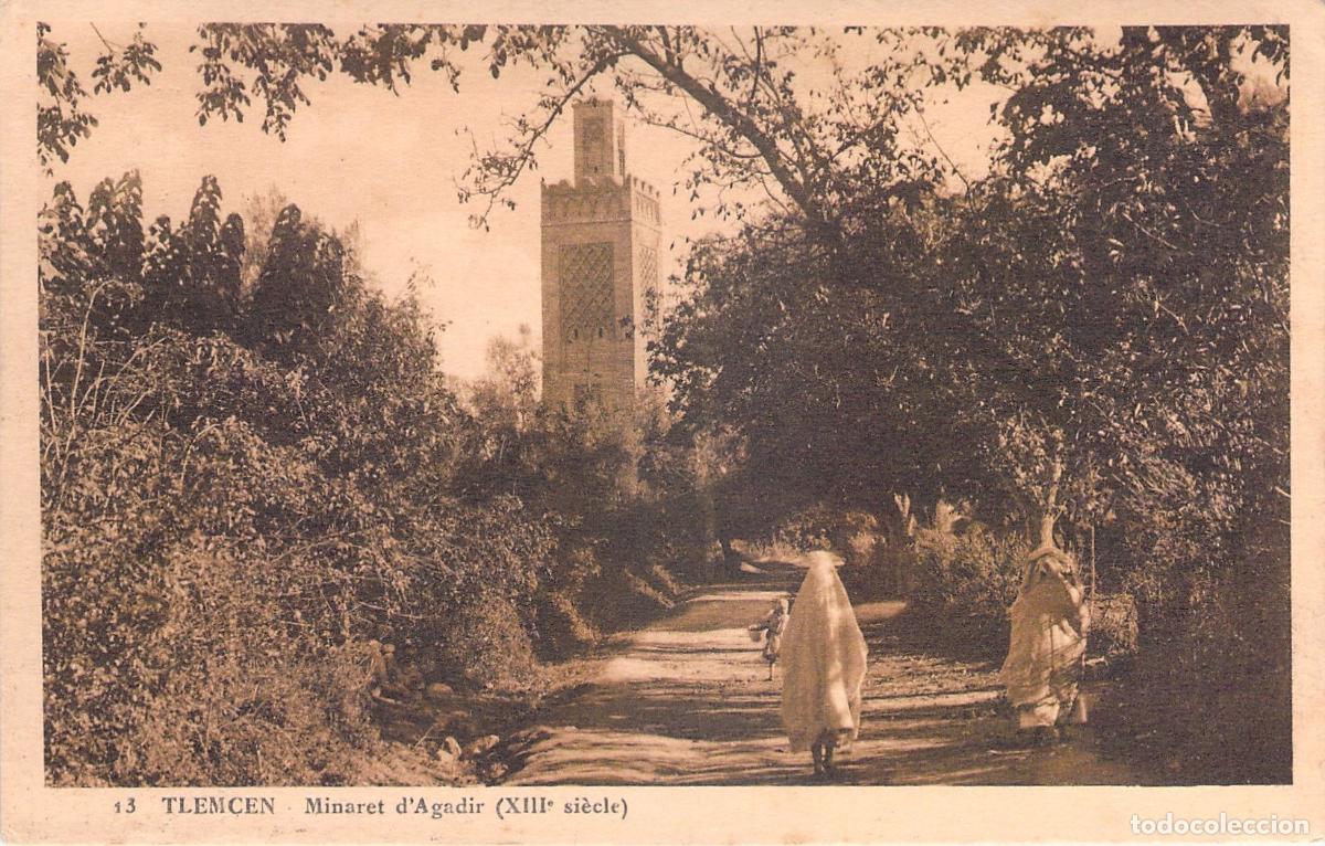 Postales: Postal de Tlemcen Minarete de Agadir Argelia - Foto 1