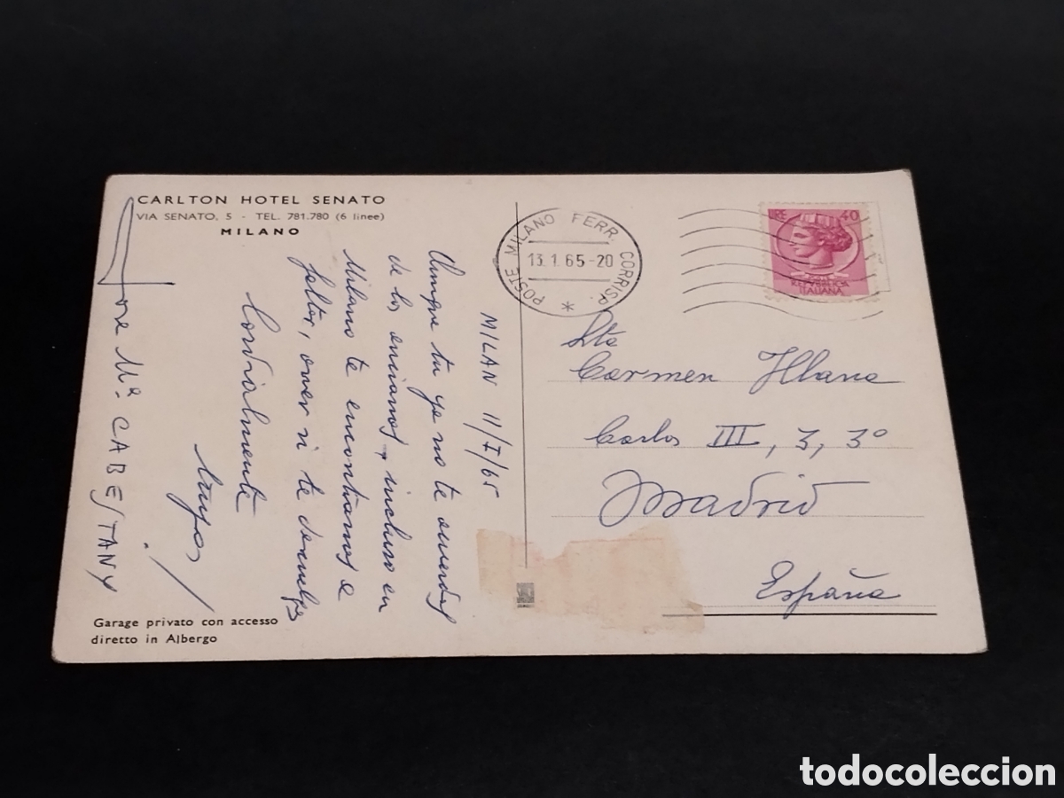 Postales: Postal Carlton Hotel Senato , Milano - Foto 2