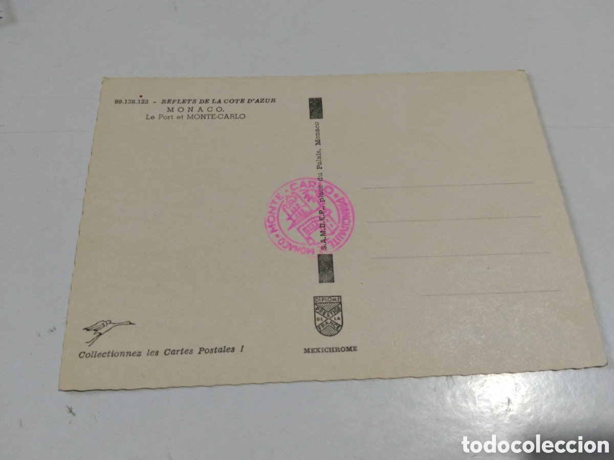 Postales: Postal M&oacute;naco La Port et Minte-Carlo - Foto 2