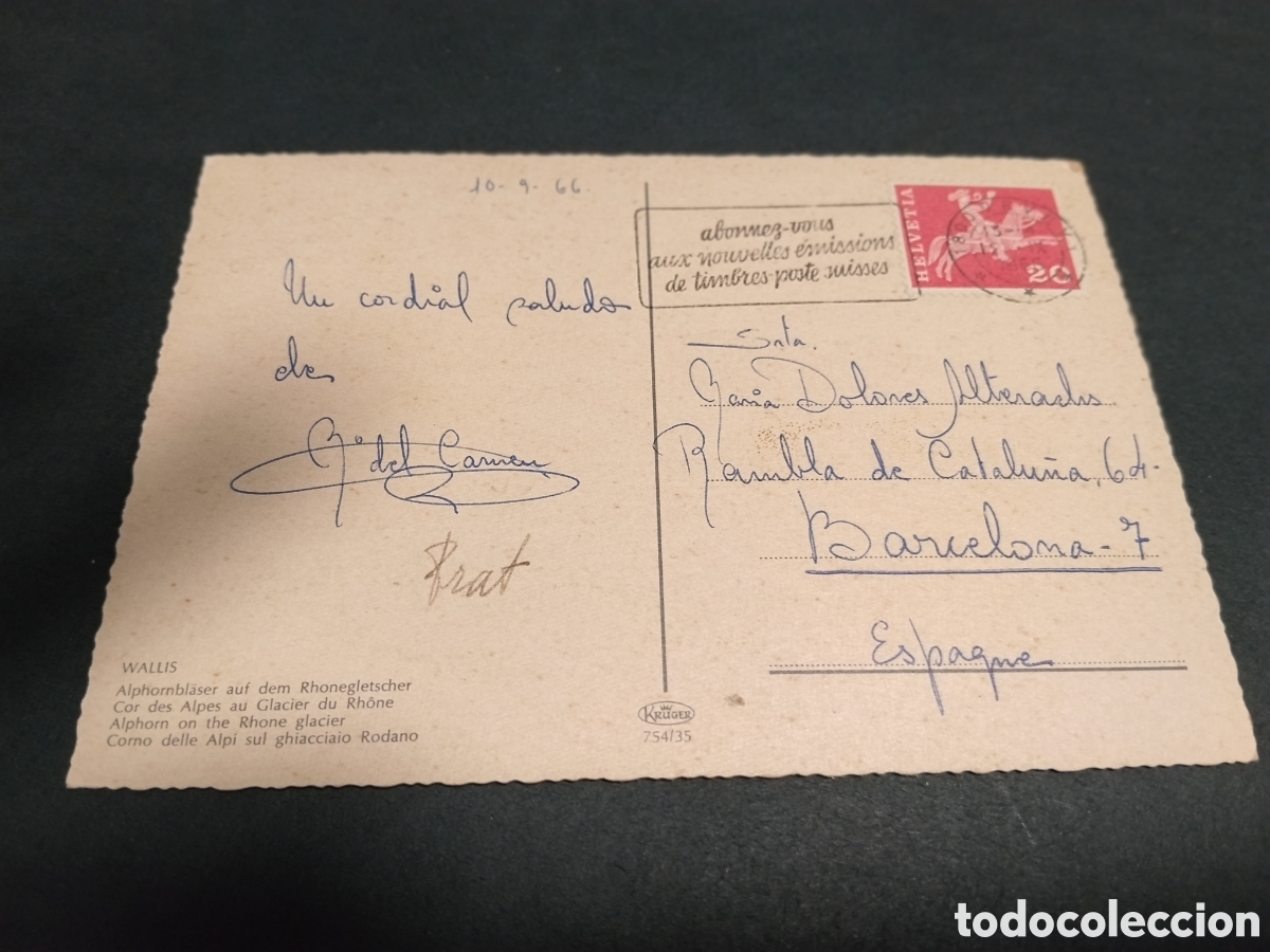 Postales: Postal Alphormbl&auml;ser auf dem Rhonegletscher - Foto 2