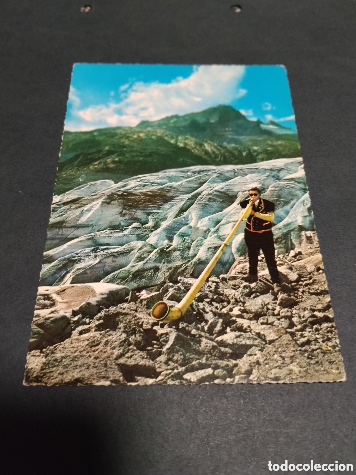 Postales: Postal Alphormbl&auml;ser auf dem Rhonegletscher - Foto 1