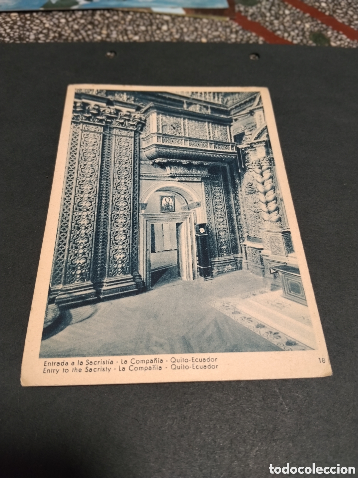 Postales: Postal Entrada a la Sacrist&iacute;a -La compa&ntilde;&iacute;a -Quito-Ecuador