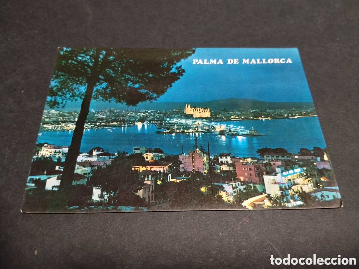Postales: Postal Mallorca Palma Vista parcial , de noche