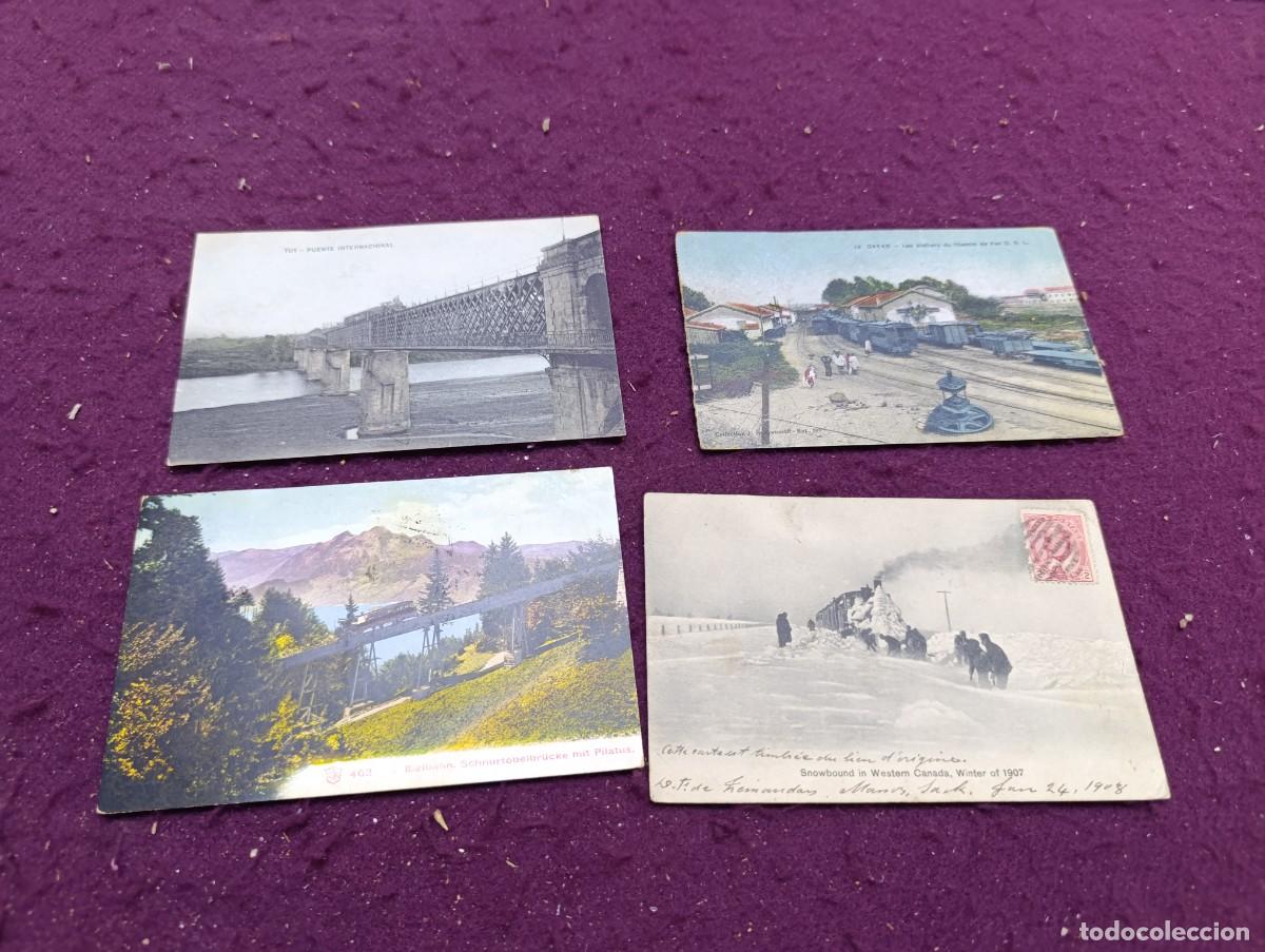 Postales: LP6, Lote de antiguas postales, de ferrocarriles