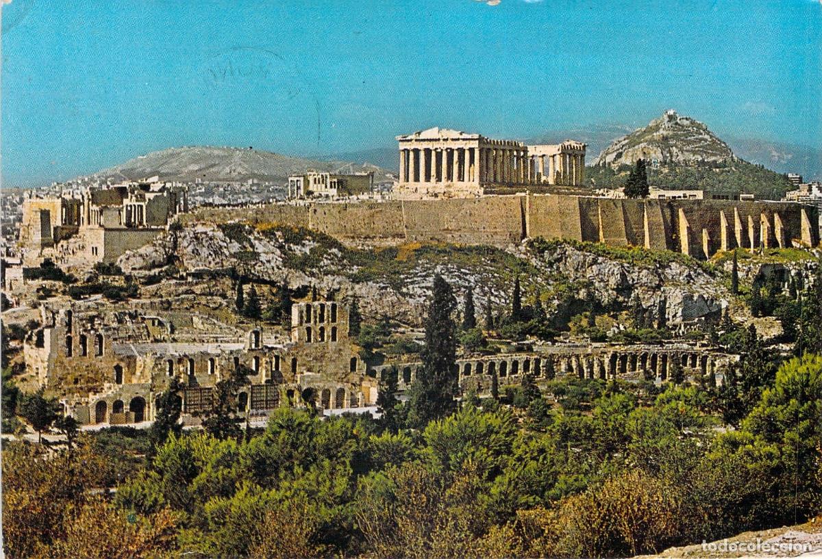 Postales: Postal de Atenas, Grecia - Vista General de la Acr&oacute;polis y el Parten&oacute;n