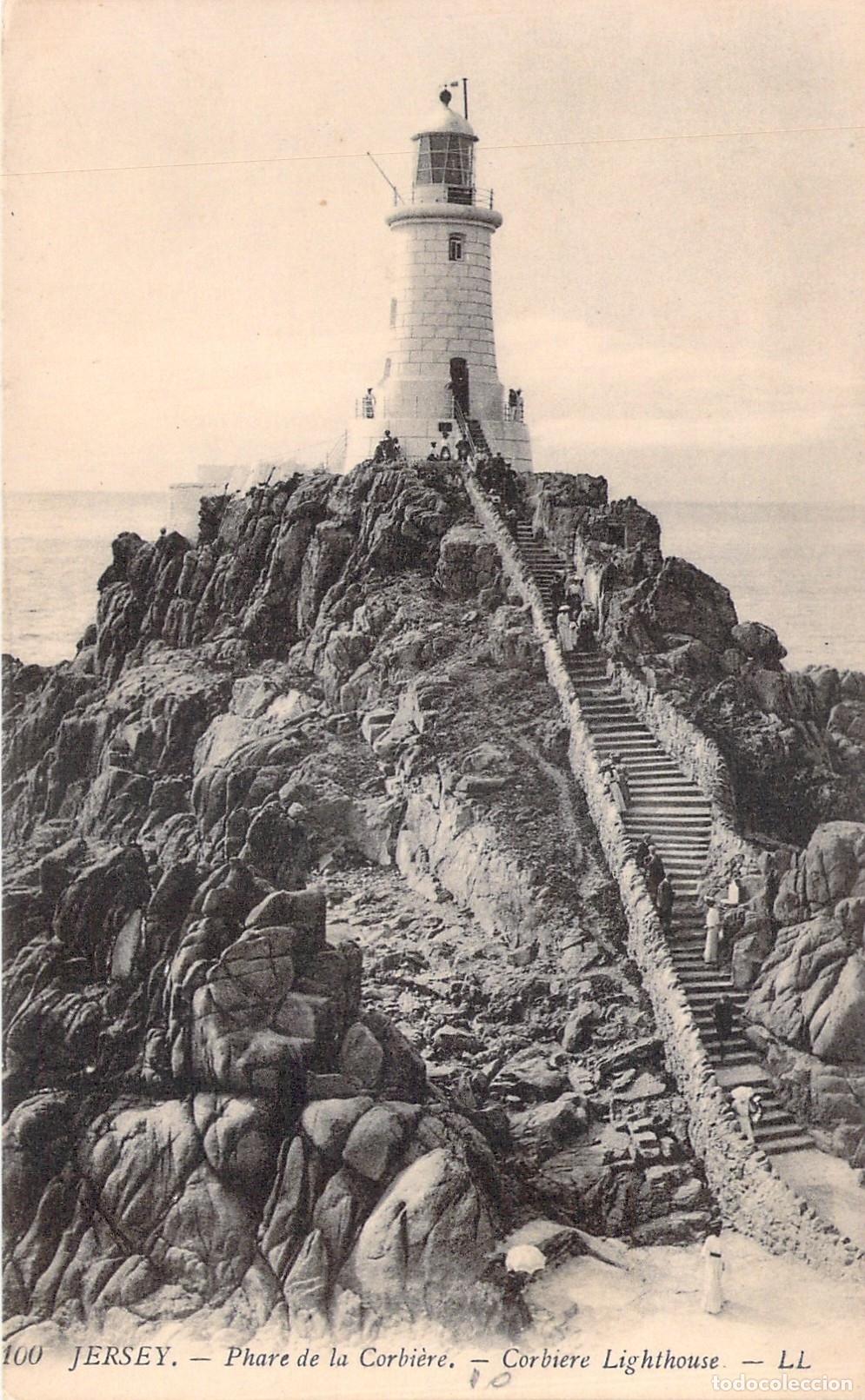 Postales: Postal Faro de la Corbi&egrave;re Jersey Islas del Canal LL