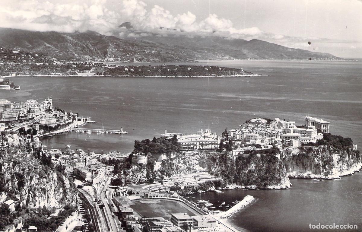 Postales: Postal de M&oacute;naco Vista A&eacute;rea de El Pe&ntilde;&oacute;n y el Puerto