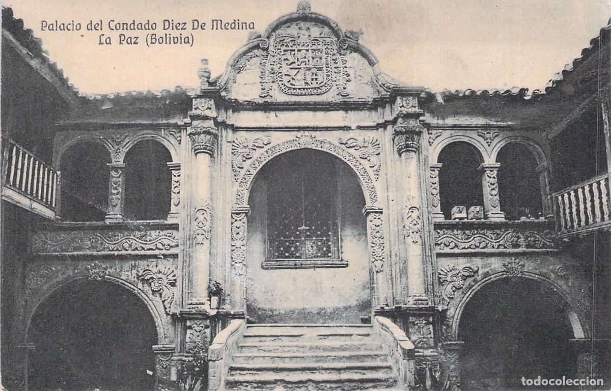 Postales: Postal del Palacio del Condado Diez de Medina en La Paz, Bolivia