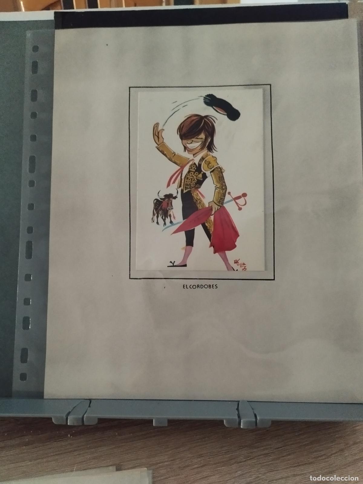 Postales: CONJUNTO DE 10 POSTALES DE CARICATURAS DE TOREROS MONTADAS EN HOJAS Y FUNDAS. VER FOTOS