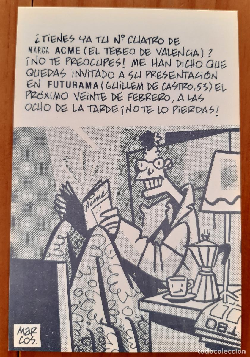 Postales: TARJETA - MARCA ACM&Eacute; - EL TEBEO DE VALENCIA - INVITACI&Oacute;N PRESENTACI&Oacute;N EN FUTURAMA - PERFECTO ESTADO
