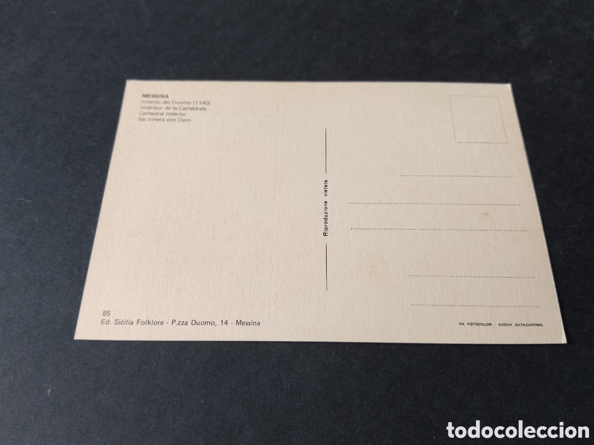 Postales: Postal Messina Interno del Duomo - Foto 2
