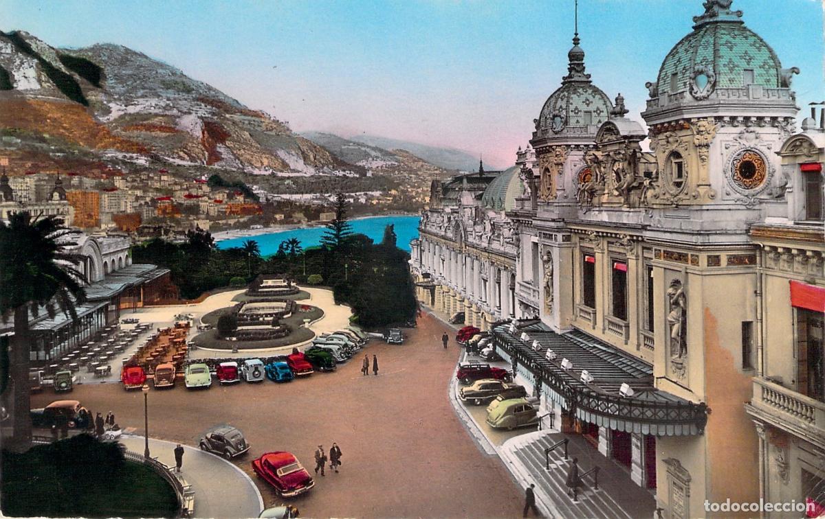Cartes Postales: Postal del Casino de Montecarlo y el Caf&eacute; de Par&iacute;s en M&oacute;naco