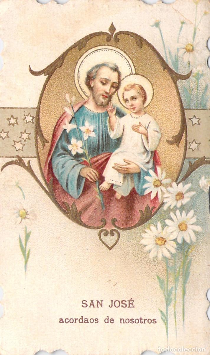 Postales: Estampa Religiosa de San Jos&eacute; con el Ni&ntilde;o Jes&uacute;s