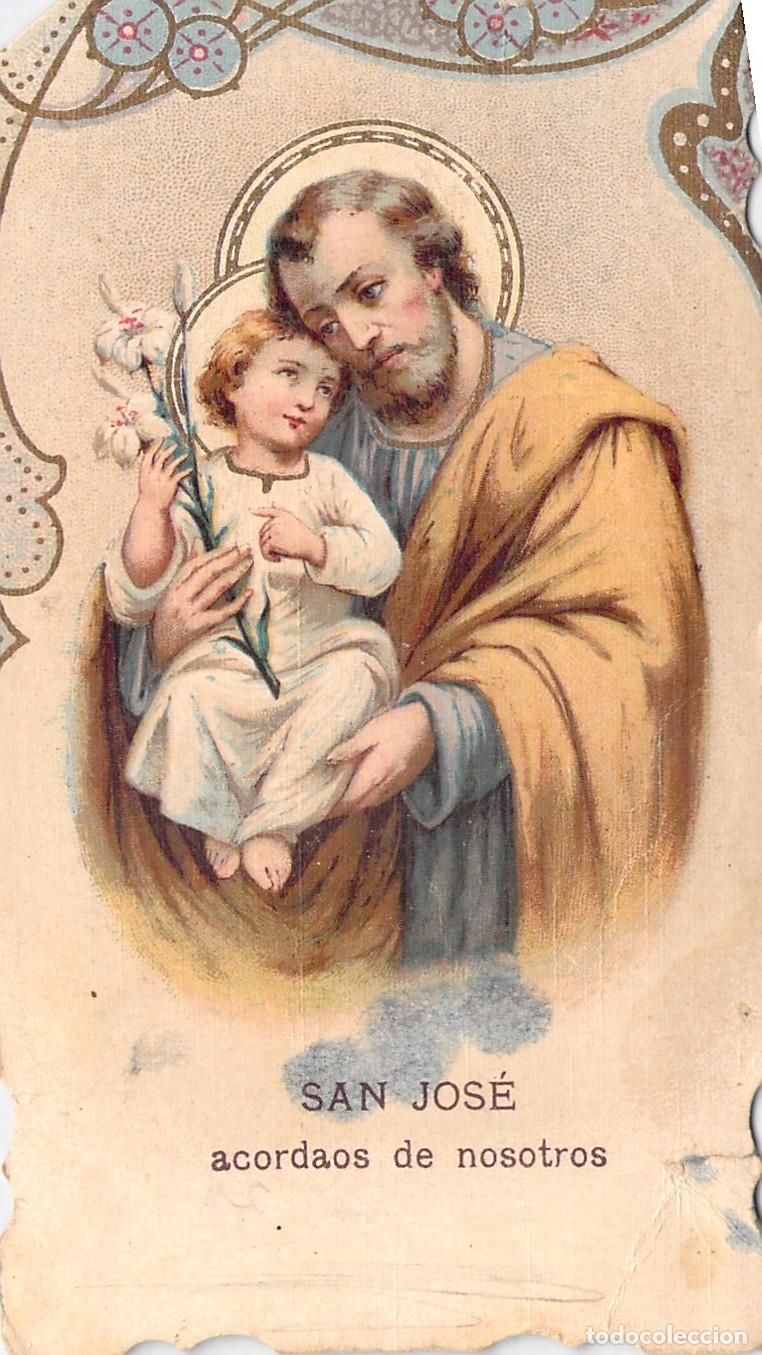 Postales: Estampa Religiosa de San Jos&eacute; con el Ni&ntilde;o Jes&uacute;s