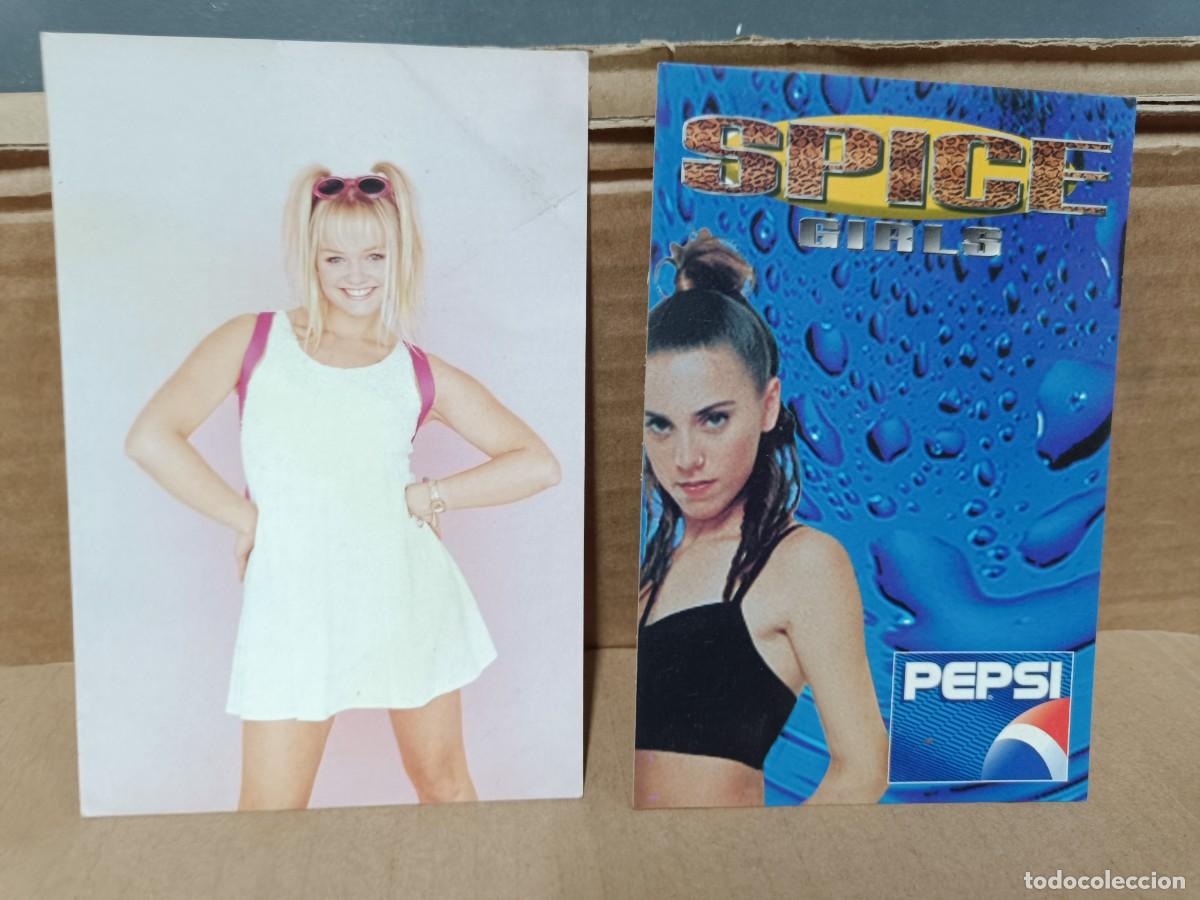 Postales: LOTE DE 2 POSTALES DE SPICE GIRLS, ORIGINALES A&Ntilde;OS 90, MUSICA, PUBLICIDAD PEPSI -S1