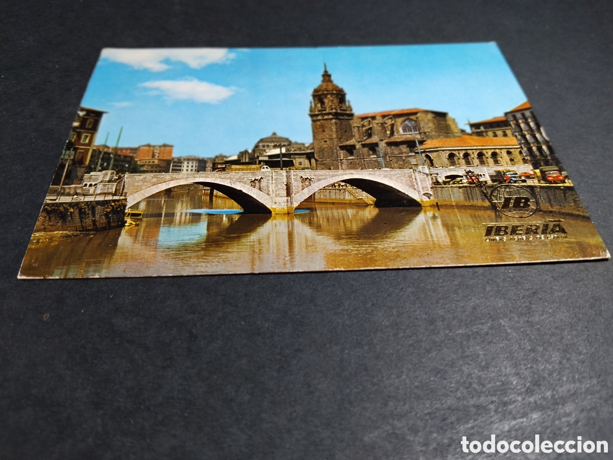Postales: Postal IB Iberia Lineas Aereas de Espa&ntilde;a , Bilbao Puente de San Ant&oacute;n