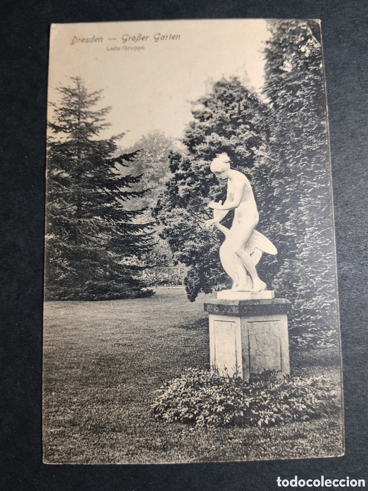Postales: Postal Dresden - Grober Garten ,Leda - Gruppe , Drucksache ,Capitan del batall&oacute;n Cazadores deMonta&ntilde;a