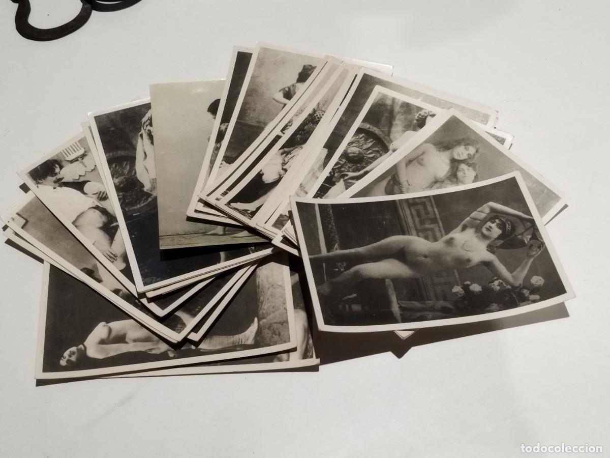 Postales: lote de 25 postales er&oacute;ticas