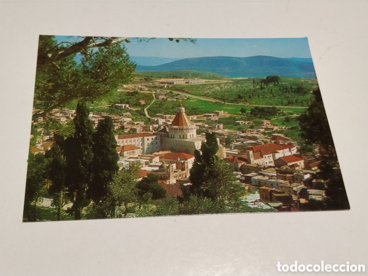 Postales: Postal Nazareth, Partialview With The New Church of annunciation