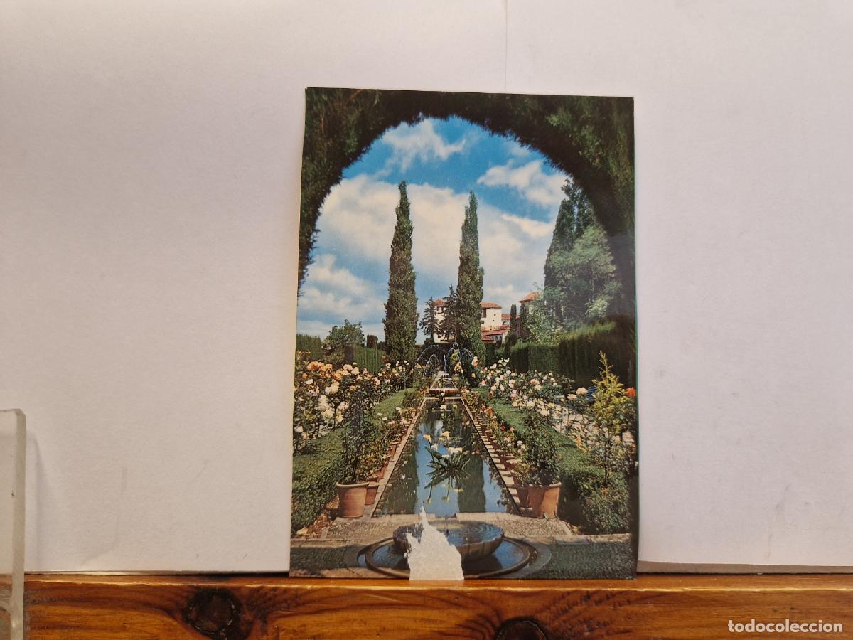 Postales: BONITA POSTAL NUEVA. GRANADA,GENERALIFE. RIA EN JARDINES BAJOS.
