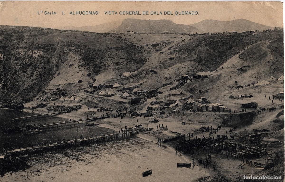Postkarten: ALHUCEMAS. VISTA GENERAL DE CALA DEL QUEMADO. Fototipia de Hauser y Menet