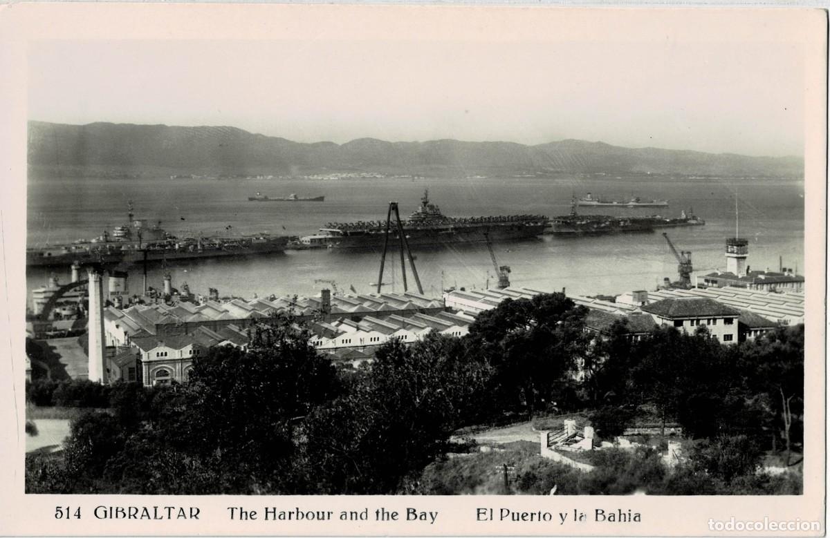 Postales: POSTAL ANTIGUA DE GIBRALTAR. EL PUERTO Y LA BAHIA. P-GIBR-240
