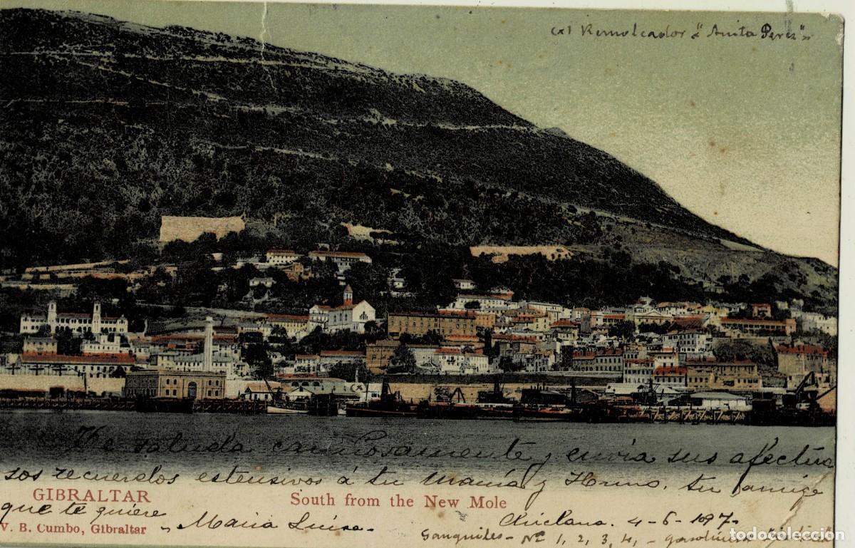 Postales: POSTAL ANTIGUA DE GIBRALTAR. SOUTH FROM THE NEW MOLE. P-GIBR-251