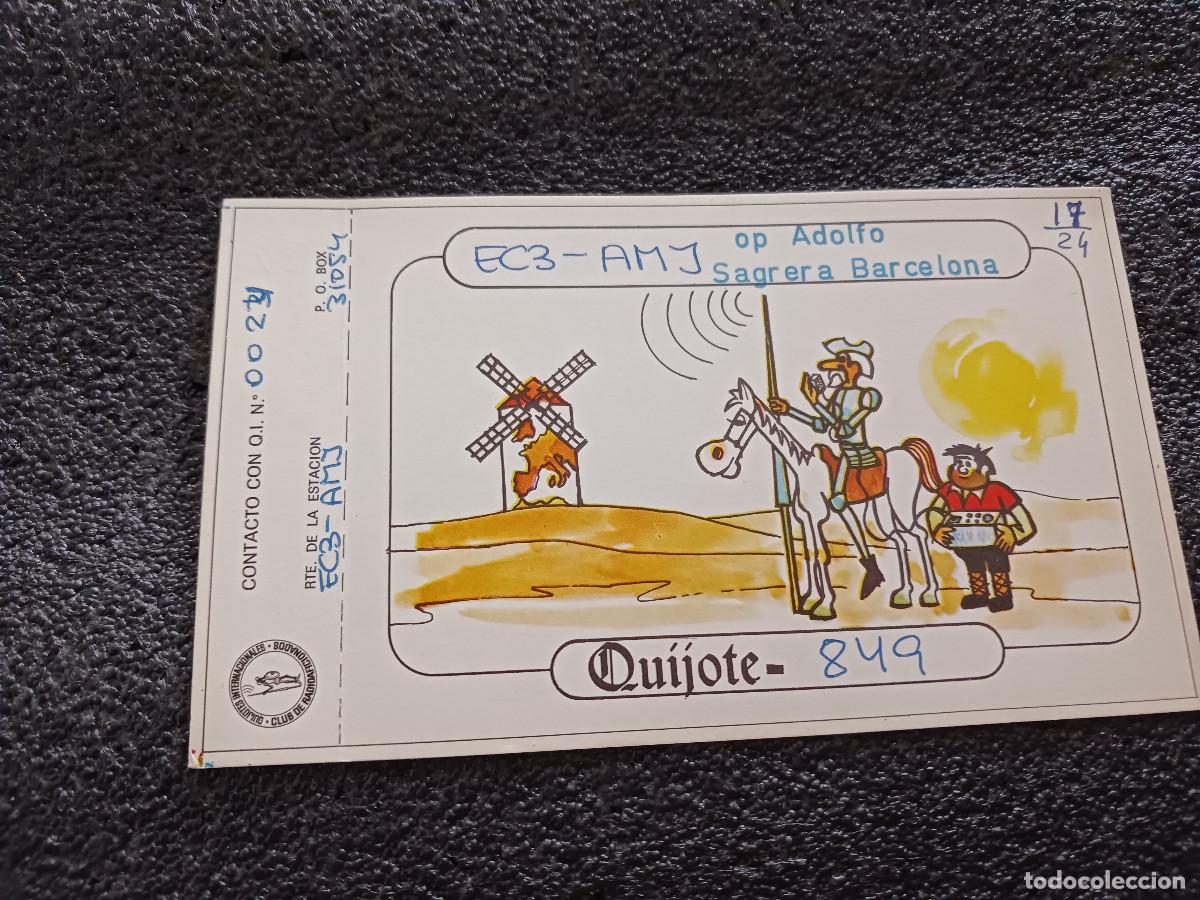 Postales: union de radio aficionados espa&ntilde;oles, tarjeta QSL, CLUB DE LOS QUIJOTES, sagrera