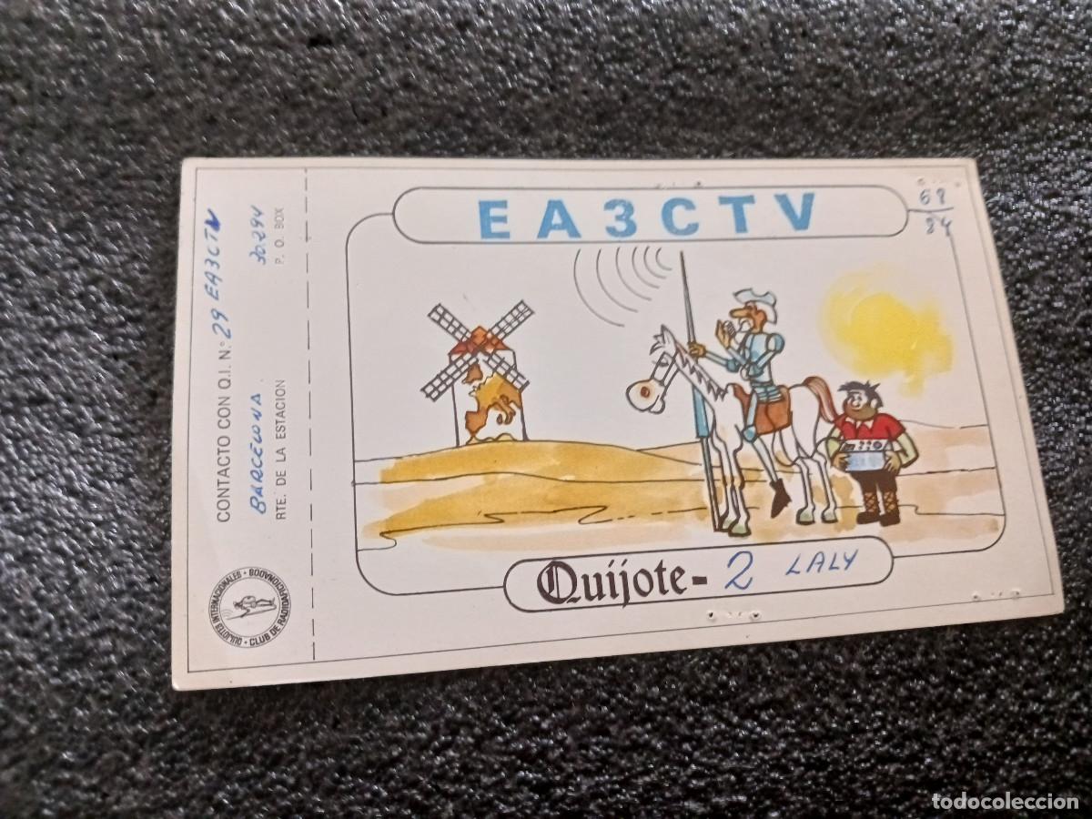Postales: union de radio aficionados espa&ntilde;oles, tarjeta QSL, CLUB DE LOS QUIJOTES, barcelona