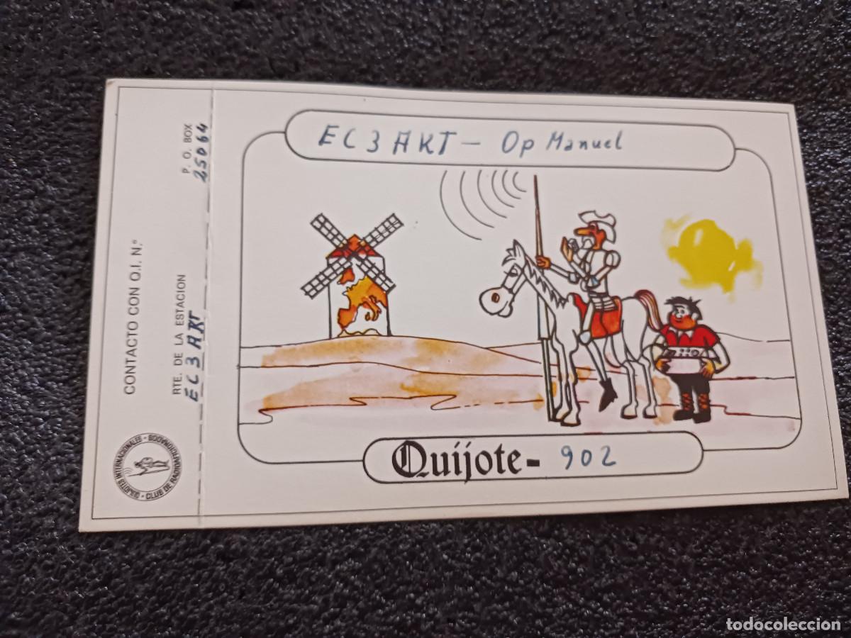 Postales: union de radio aficionados espa&ntilde;oles, tarjeta QSL, CLUB DE LOS QUIJOTES, badalona