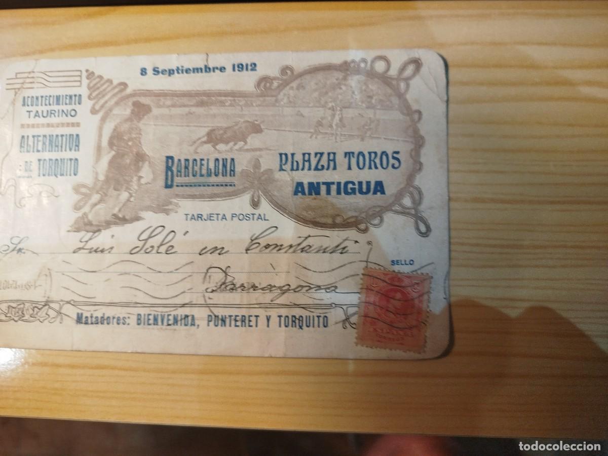 Postales: postal corrida de toros barcelona 1912 - Foto 1