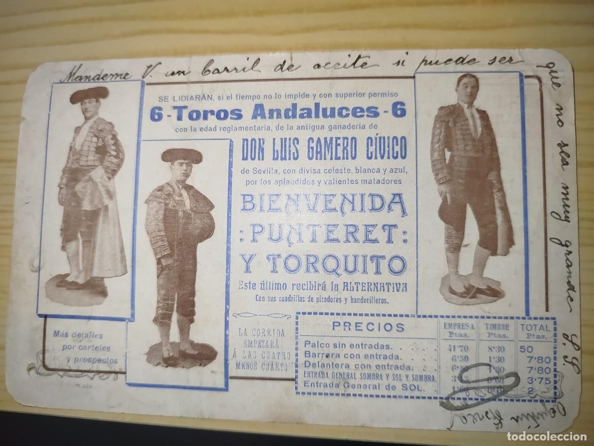 Postales: postal corrida de toros barcelona 1912 - Foto 2