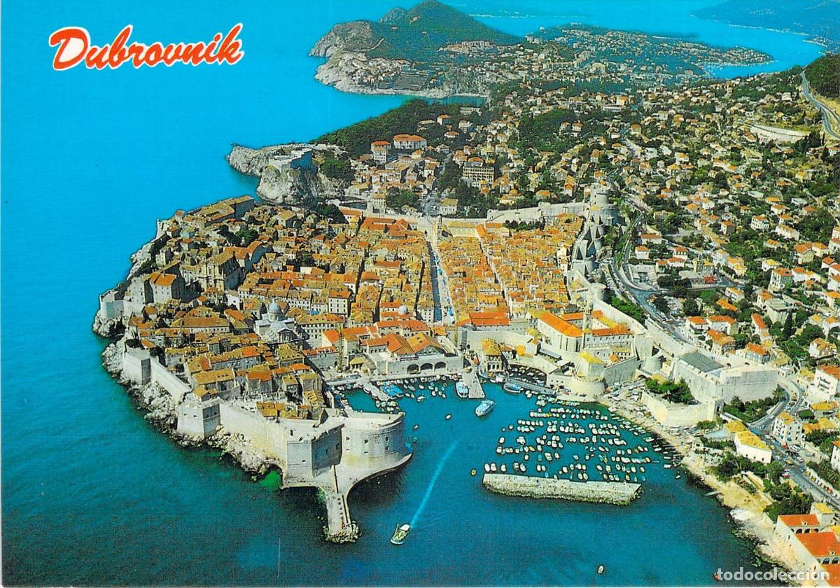 Postales: Postal Tur&iacute;stica de Dubrovnik, Croacia - Vista A&eacute;rea de la Ciudad Vieja