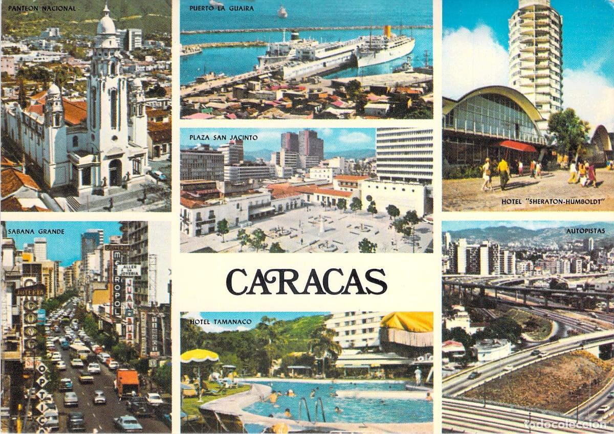 Postales: Postal Multivistas de Caracas Venezuela Monumentos y Hoteles